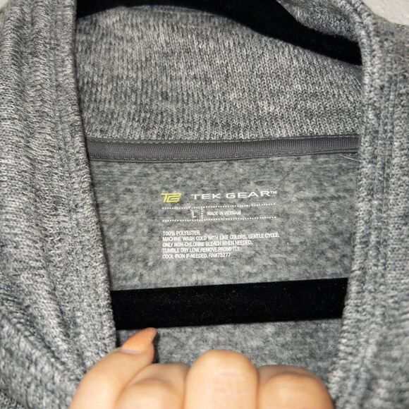 Tek Gear Gray Long Sleeve Mock Neck Sweater Size Large - Picture 5 of 7